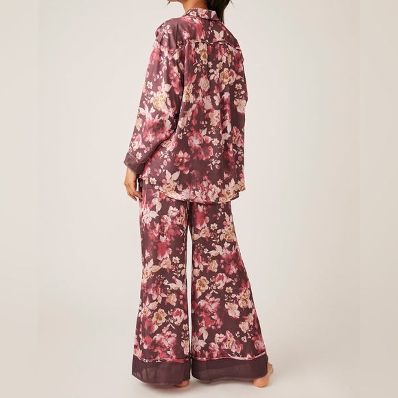 Free People Dreamy Days Pajama Set - Wine, XL - Picture 2 of 10